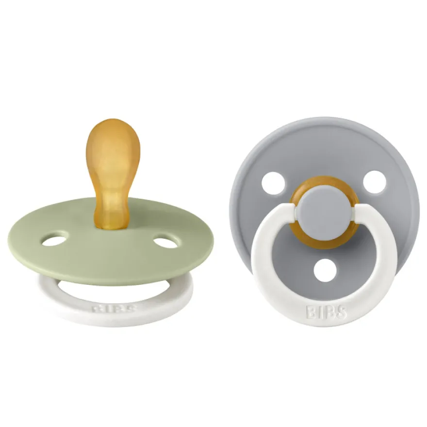 Bibs Glow Fopspeen 0-6 Maanden Symmetrical Sage/cloud (2 stuks)