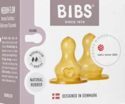 Bibs Medium Flow 2+ Maanden Flessenspenen (2 stuks)