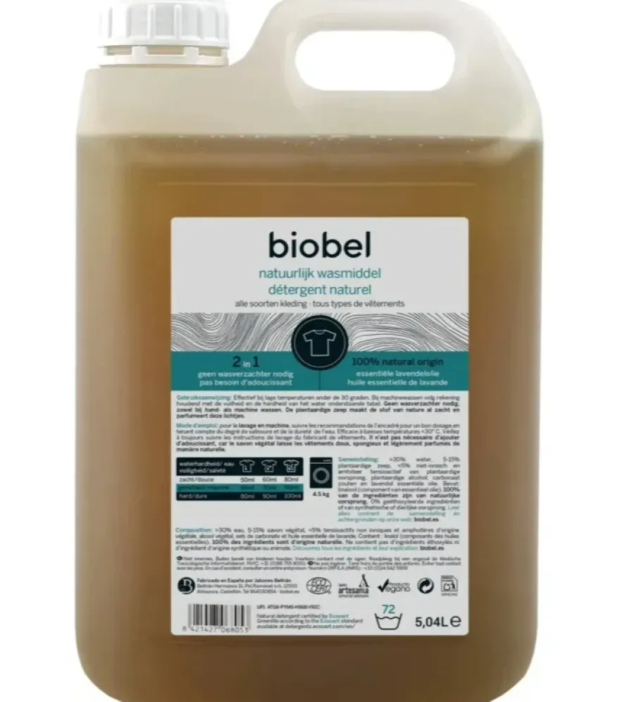Biobel Natuurlijk Wasmiddel 5lt (5000 ml)
