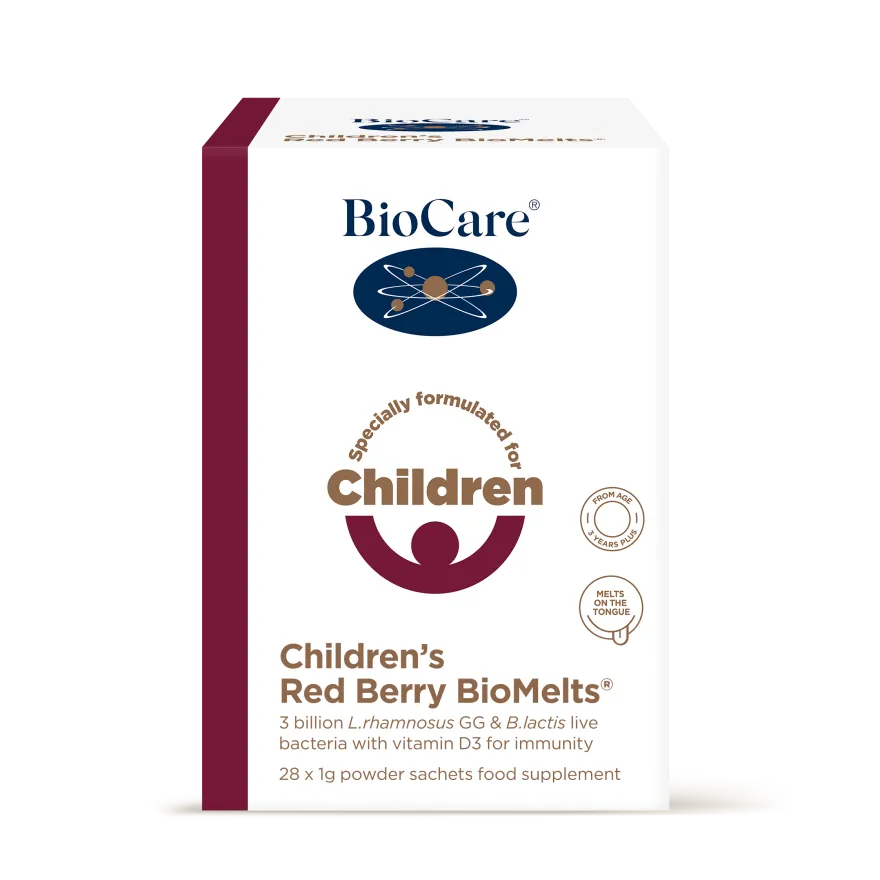 Biocare Rode Bessen Biomelts Voor Kinderen (28 zakjes)