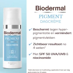 Biodermal Dagcreme anti-pigment SPF50 (50 ml)