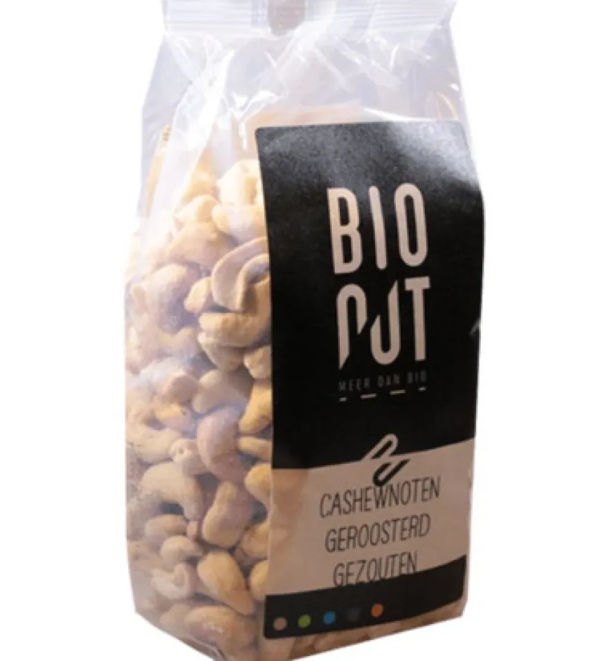 Bionut Cashewnoten Geroosterd Gezouten Bio (500 gr)