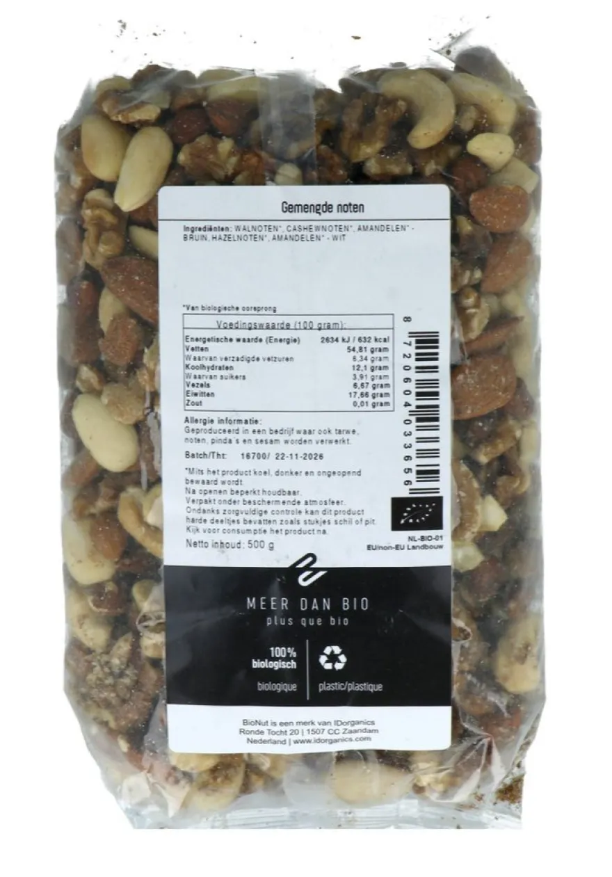 Bionut Noten Gemengde Noten (500 gr)