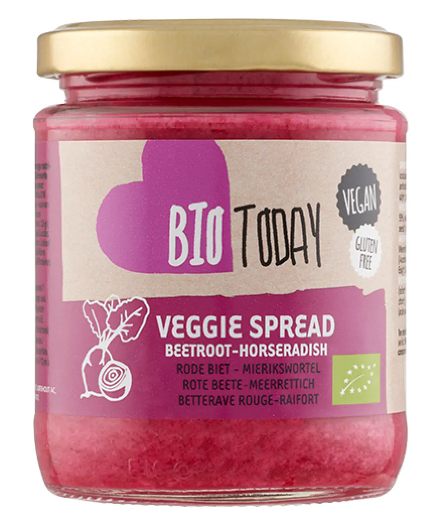 Biotoday Rode Biet-mierikswortel Veggie Spread (235 gr)
