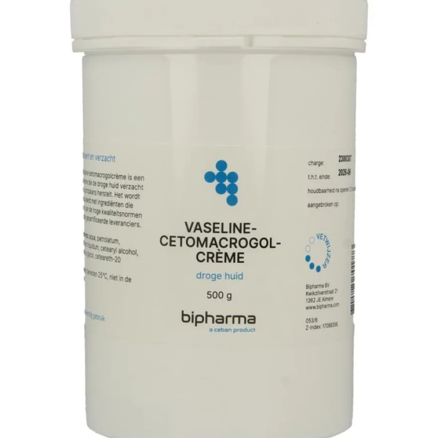 Bipharma Vaselinecetomacrogolcreme (500 gr)