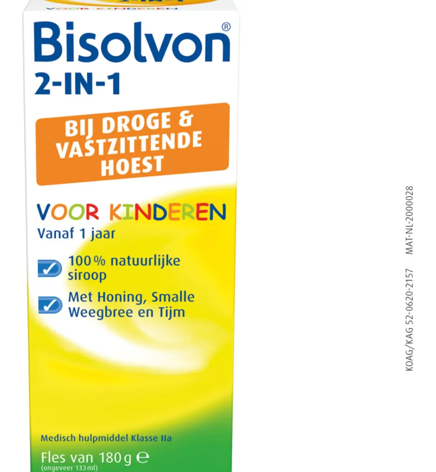 Bisolvon Drank 2-in-1 kind (133 ml)
