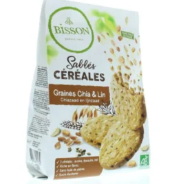 Bisson Zandkoekjes chia & lijnzaad bio (200 gr)