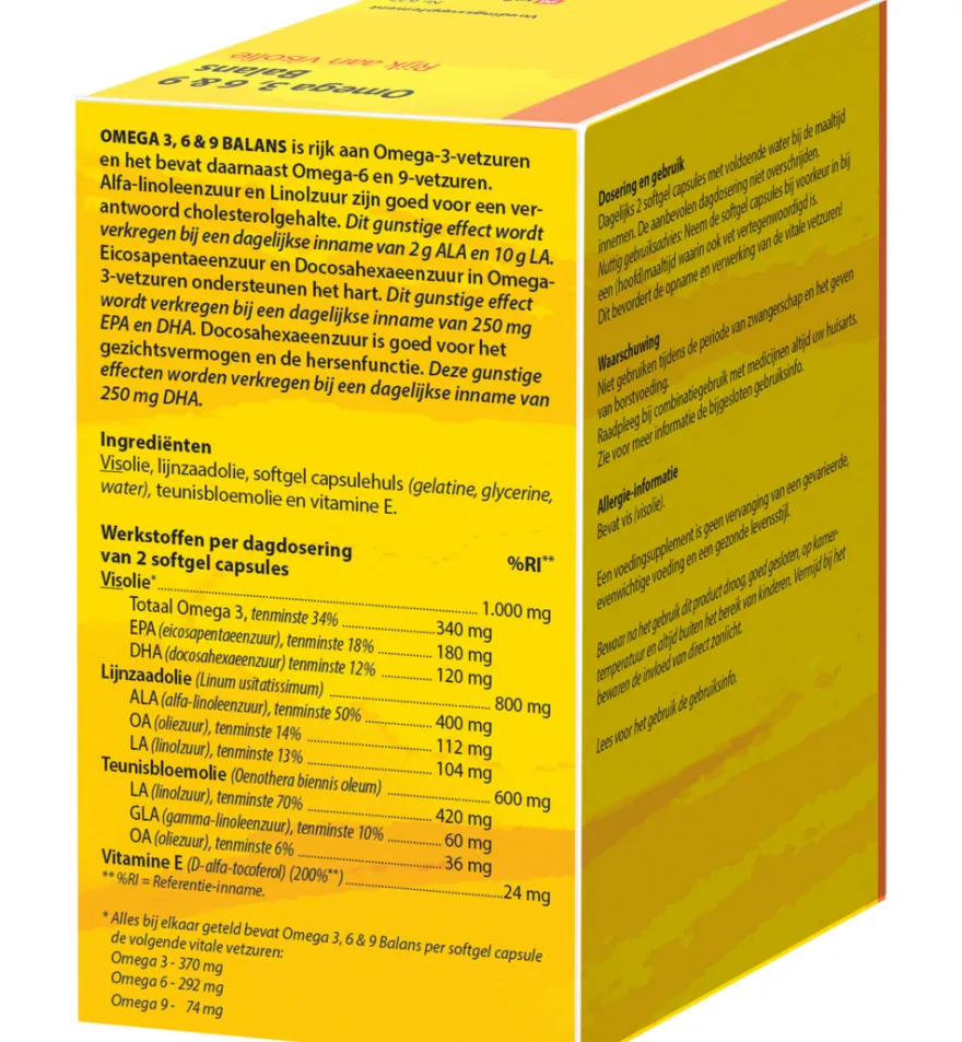 Bloem Omega 3, 6 & 9 balans (96 softgels)