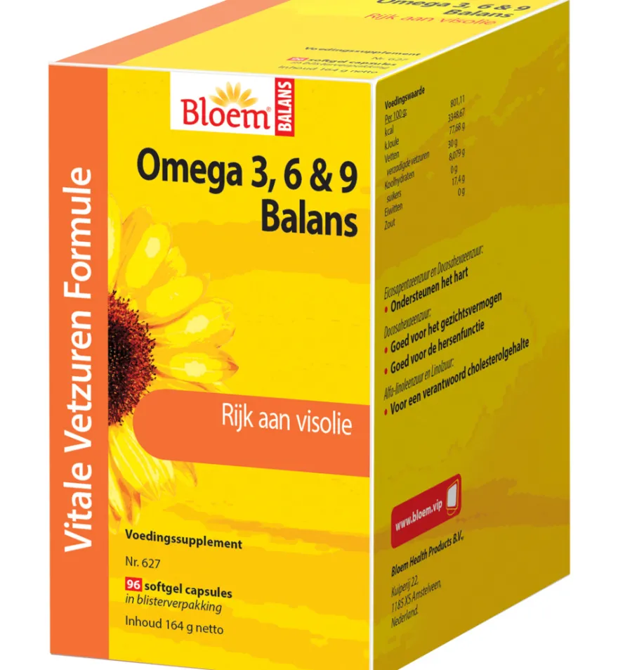 Bloem Omega 3, 6 & 9 balans (96 softgels)