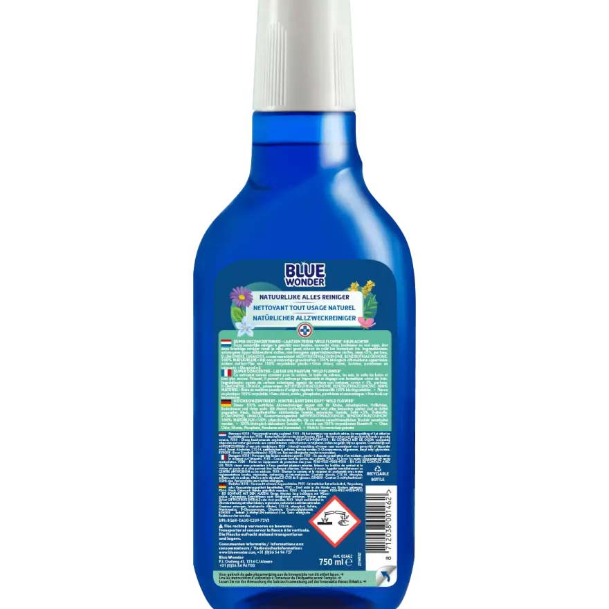 Blue Wonder 100% natuurlijk alles reiniger dop (750 ml)