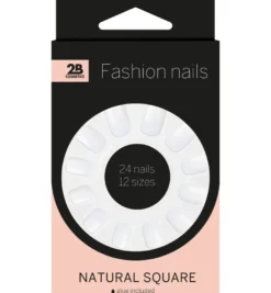 2b Nails natural square (24 stuks)