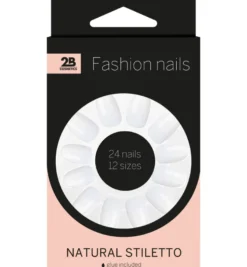 2b Nails natural stiletto (24 stuks)