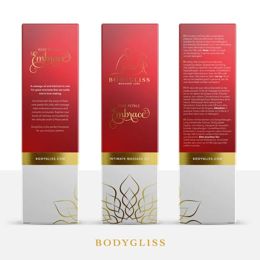 BodyGliss Silky soft massageolie rose petal (150 ml)
