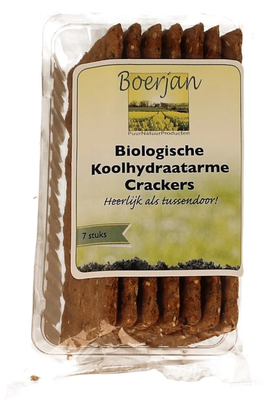 Boerjan Crackers Naturel Koolhydraatarm (7 stuks)