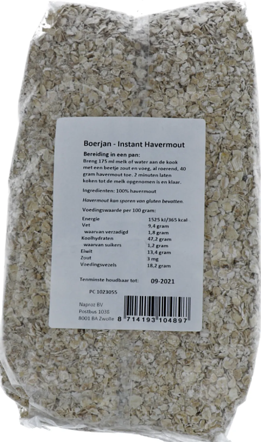 Boerjan Instant Havermout (500 gr)