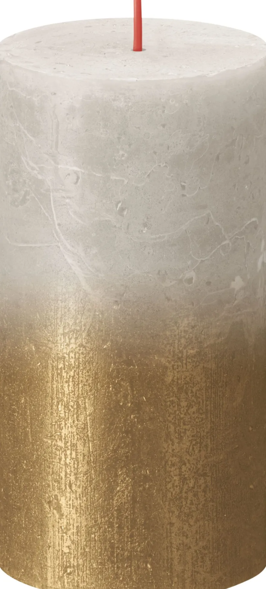 Bolsius Fading Metallic Rustiekkaars 130/68 Sandygrey + Gold (1 stuk)