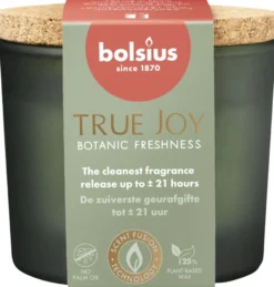Bolsius Geurglas Met Kurk 66/83 True Joy Botanic Freshness (1 stuk)