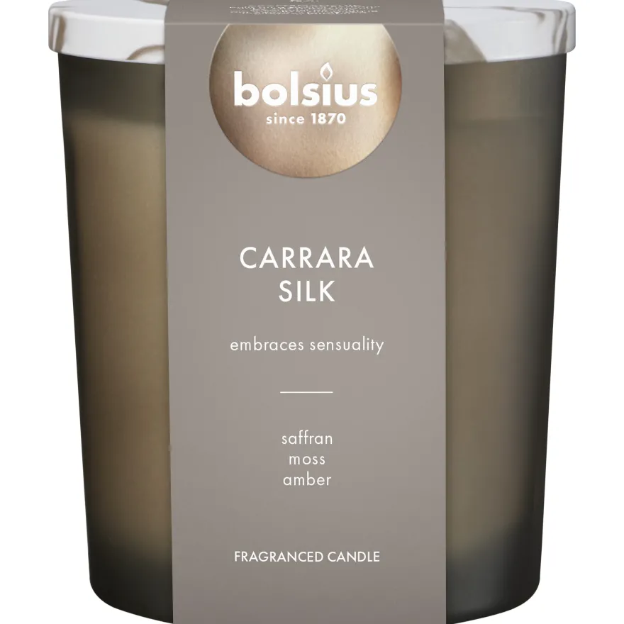 Bolsius Geurglas 110/96 Mm Carrara Silk (1 Stuk)