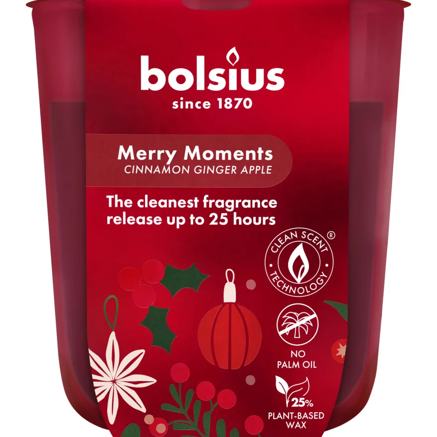 Bolsius Geurglas 80/73 True Glow Merry Moments (1 stuk)