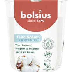 Bolsius Geurglas 80/73 True Scents Fresh Cotton (1 stuk)