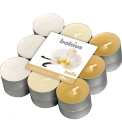 Bolsius Geurtheelicht Multi Colour Brick 18 Vanille (18 stuks)