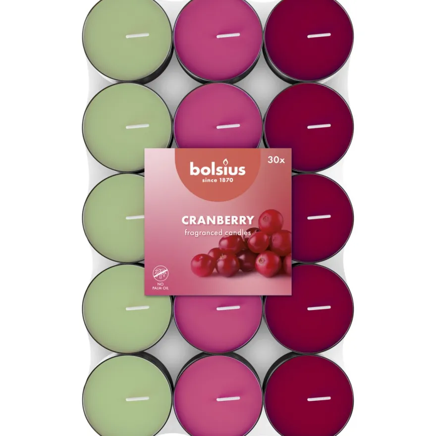 Bolsius Geurtheelicht 3,5U Cranberry Pack (30 stuks)