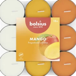 Bolsius Geurtheelicht 3,5U Mango Pack (18 stuks)