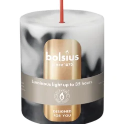 Bolsius Gladde Stompkaarsen 80/68 mm Onyx Black (1 stuk)