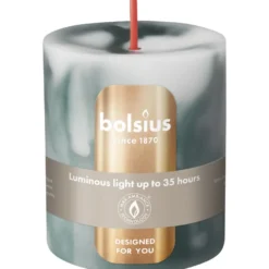 Bolsius Gladde Stompkaarsen 80/68 mm Malachite Green ( 1 stuk)