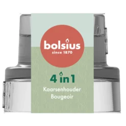 Bolsius Glazen Houder 4 In 1 Transparant (1 stuk)