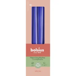 Bolsius Gotische Dinerkaarsen 245/24 mm Majorelle Blue (4 stuks)