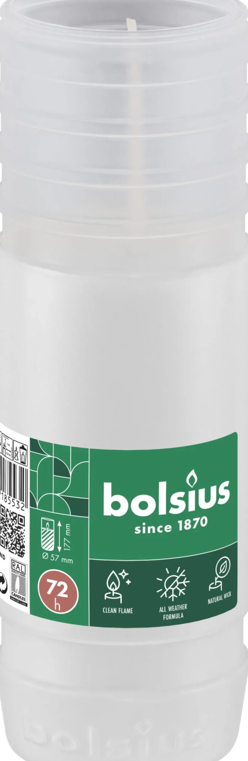 Bolsiusgraflicht Nr4 Navulling Wit (1 stuk)
