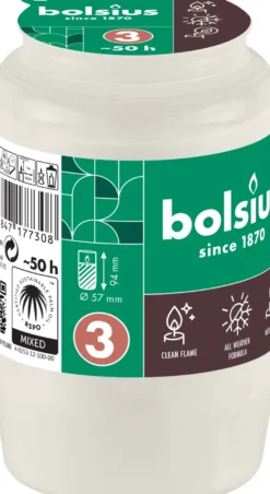 Bolsius Herdenkingslicht Compo Nr 3 Transparant (1 stuk)