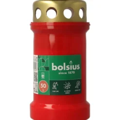 Bolsius Herdenkingslicht Nr3 Rood Met Deksel (1 stuk)