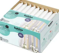Bolsius Horeca Bistro Kaars 180/21,3 Doos 45 Wit (45 stuks)