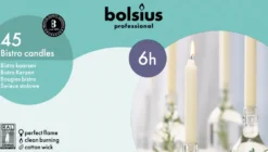 Bolsius Horeca Bistro Kaars 180/21,3 Doos 45 Wit (45 stuks)