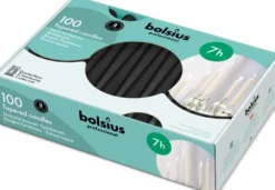 Bolsius Horeca Gotische Kaars 240/23 Doos 100 Zwart (100 stuks)