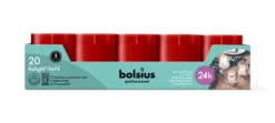 Bolsius Horeca Relight® Navullingen 64/52 Rood (20 stuks)