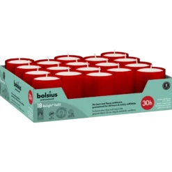 Bolsius Horeca Relight Navullingen 64/52 Rood (18 stuks)