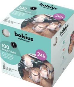 Bolsius Horeca Relight® Navullingen 64/52 Transparant (100 stuks)