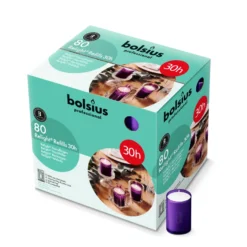 Bolsius Horeca Relight® Plus Navullingen 64/52 Paars (80 stuks)