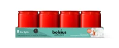 Bolsius Horeca Star Light Glas 82/68 Rood (8 stuks)