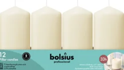 Bolsius Horeca Stompkaarsen 12/6 Ivoor (12 stuks)