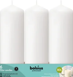 Bolsius Horeca Stompkaarsen 20/7 Wit (6 stuks)