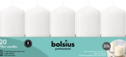Bolsius Horeca Stompkaarsen 10/5 Wit (20 stuks)