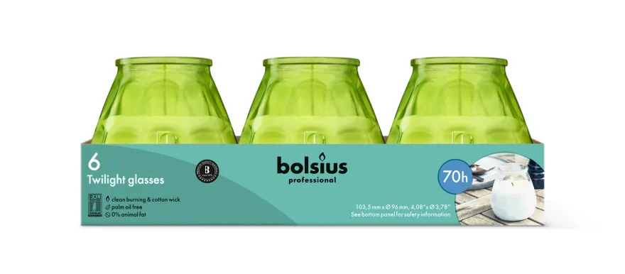 Bolsius Horeca Twilight 104/99 Lemon (6 stuks)