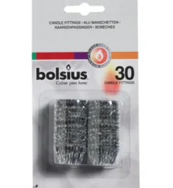 Bolsius Kaarsaanpassing Zilver Blisterverpakking (30 stuks)