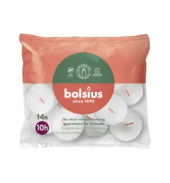 Bolsius Maxi-Lichten 10-Uur Zak (14 stuks)