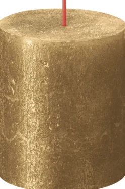 Bolsius Metallic Rustiekkaars 80/68 Goud (1 stuk)