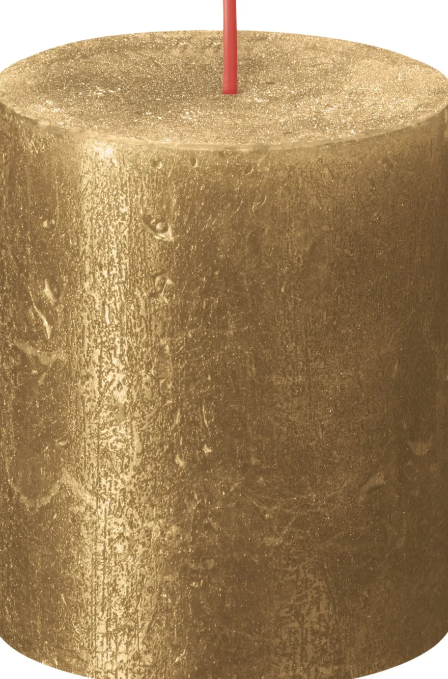 Bolsius Metallic Rustiekkaars 80/68 Goud (1 stuk)